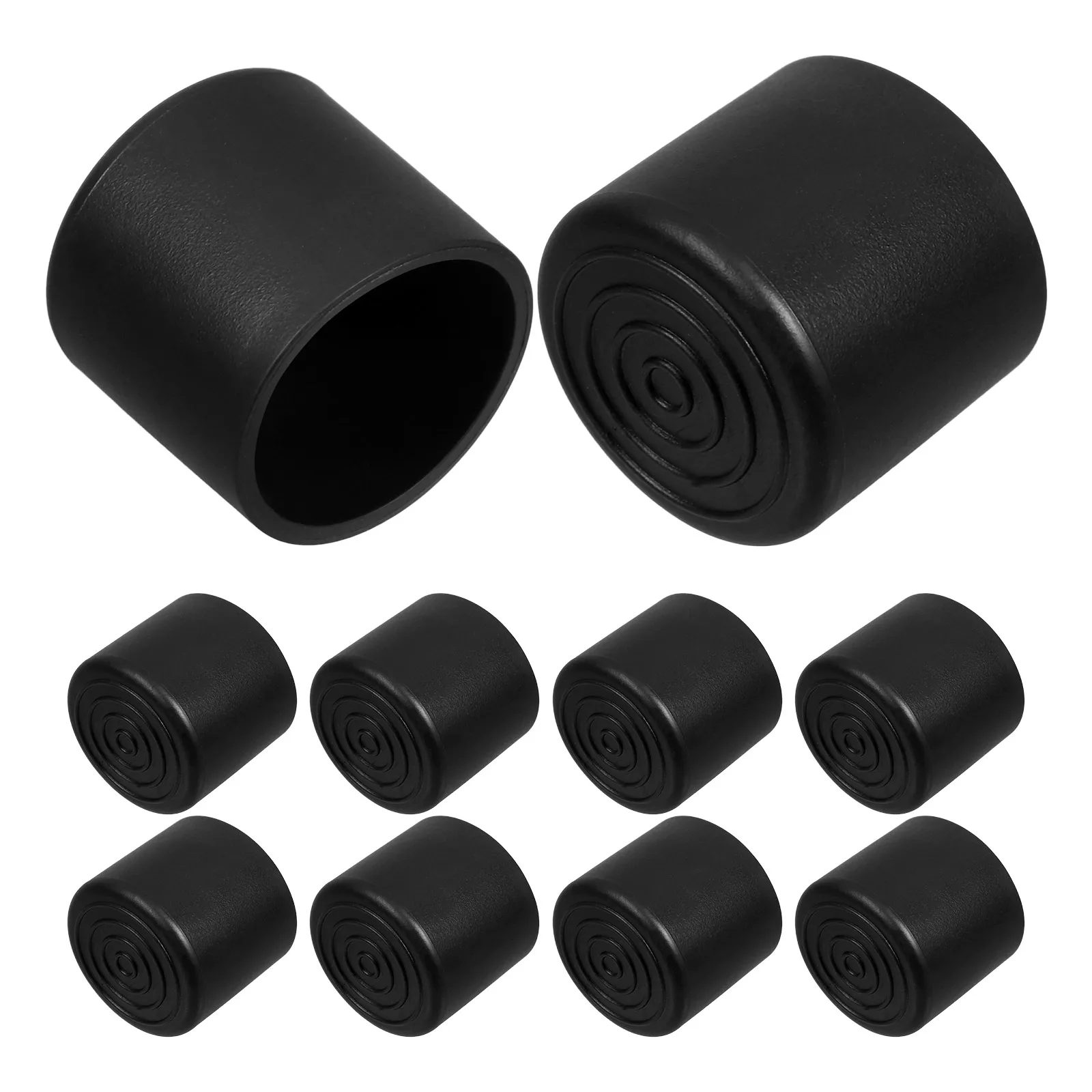 

20 Pcs Black 22mm Rubber Chair Leg Floor Protectors Non Slip Table Feet Covers Furniture Metal Caps Anti Scratch