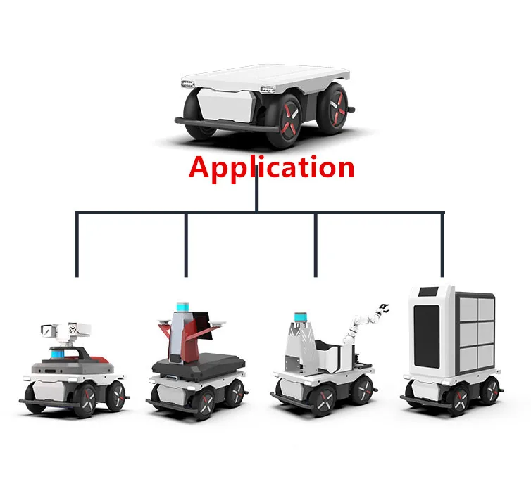 ALD-800 Draadgestuurd robotontwikkelingschassis, ontwikkelingsplatform voor kleine auto's, met een grote laadvermogen van 150 kg