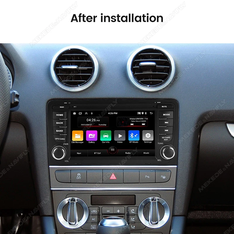 MEKEDE 2+64G Carplay for Audi A3 8P 2003-2011 S3 RS3 Sportback Android Car Radio Stereo 7 inch Screen WIFI GPS Multimedia Audio