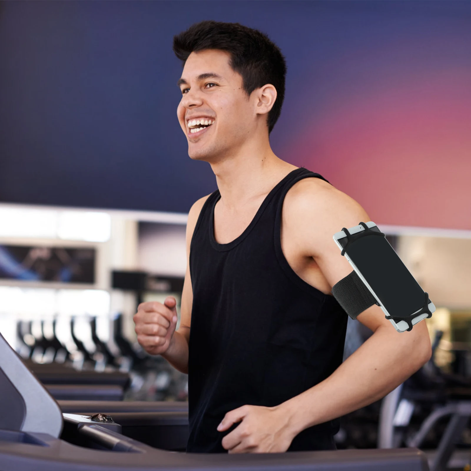 

2pcs Armband Holder for Running Adjustable Wrist Arm Bands 360° Rotation Phone Running Holder Cycling Sports Black
