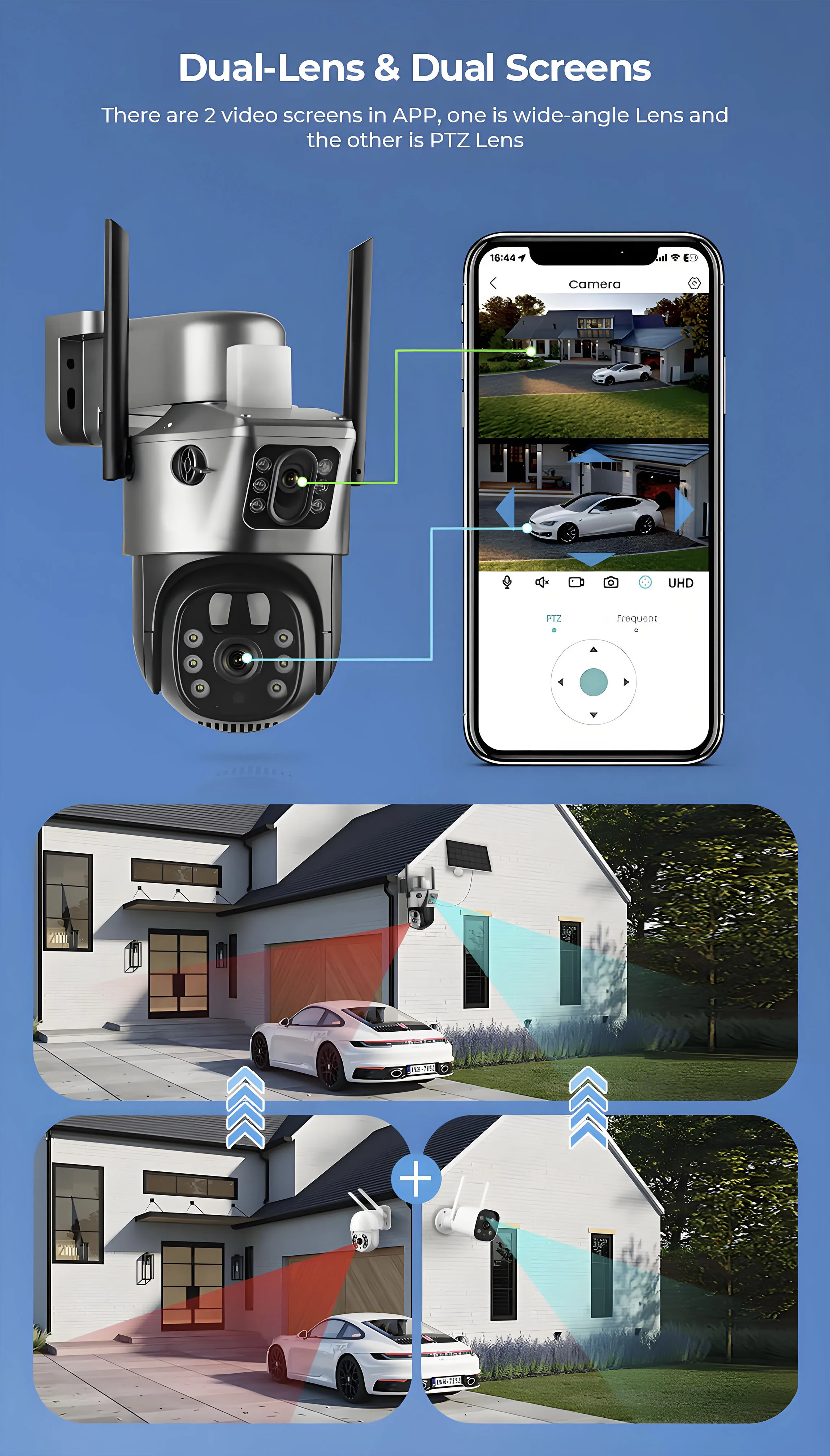 Cámara Solar de vigilancia Wifi 4G para exteriores, 4K, 8MP, 360, visión nocturna inalámbrica, impermeable, protección de seguridad Cctv, cámaras Ip