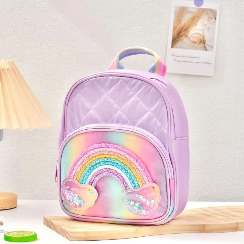 

Детский рюкзак для девочек, Радужный милый рюкзак большой вместимости, рюкзак для малышей, школьные сумки, рюкзаки с героями мультфильмов, дизайнерская сумка 백팩