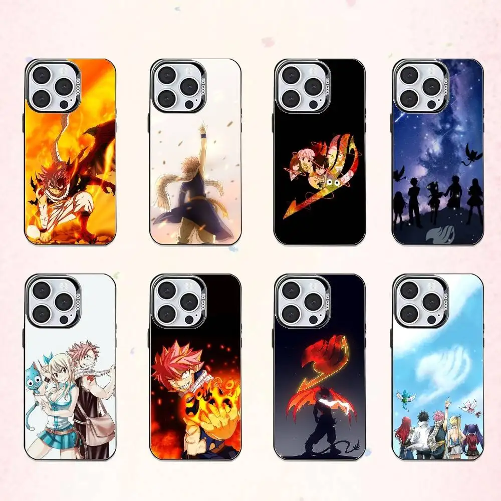 

F-Fairy Tail Guild Phone Case For iPhone17,16,15,14,13,12,11 Plus,Pro Max Colored Silver Plated Inside Cover