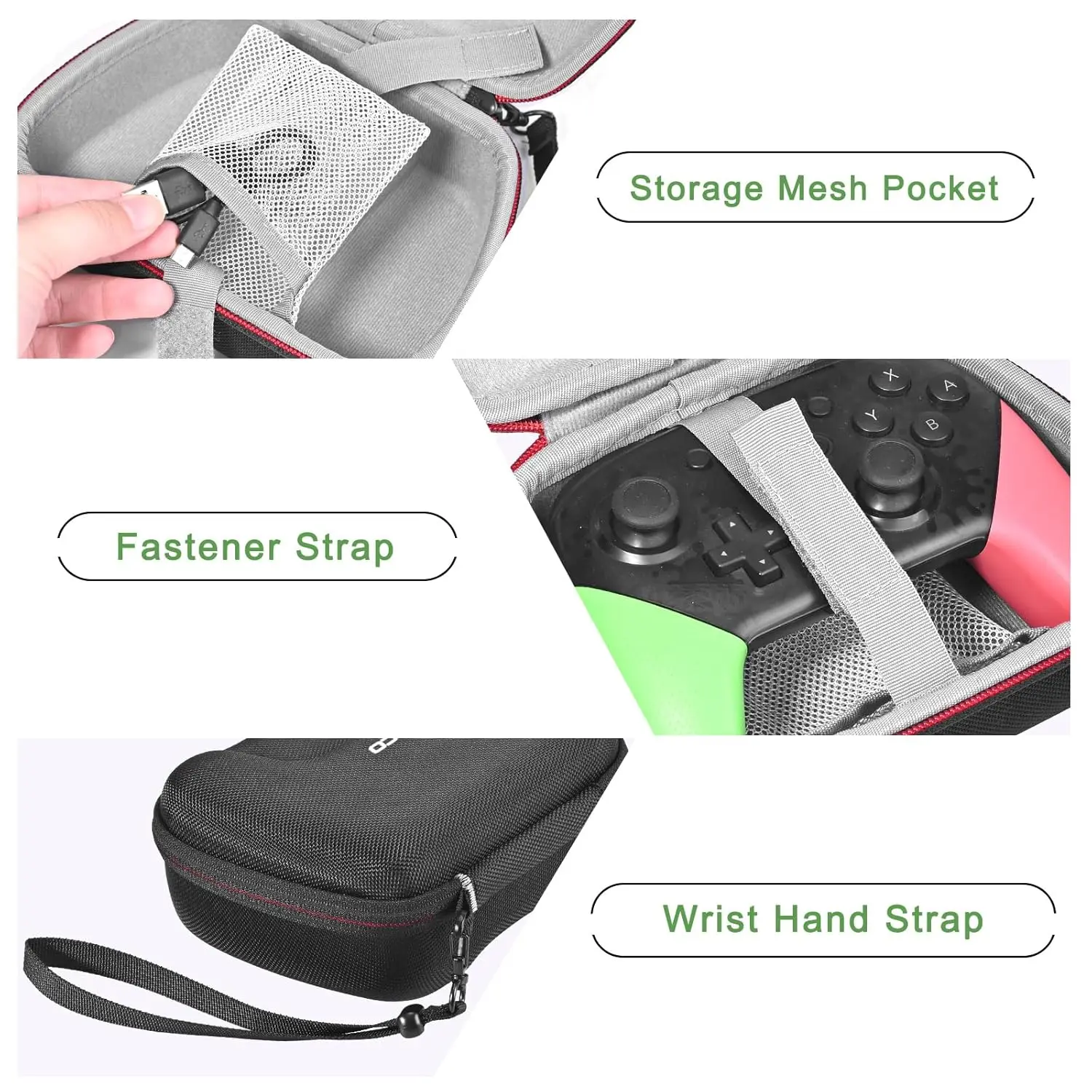 Multifunction Hard Storage Case for Gaming Controllers Universal Protective Travel Case for PS5/Xbox/Switch/Ultimate Accessories