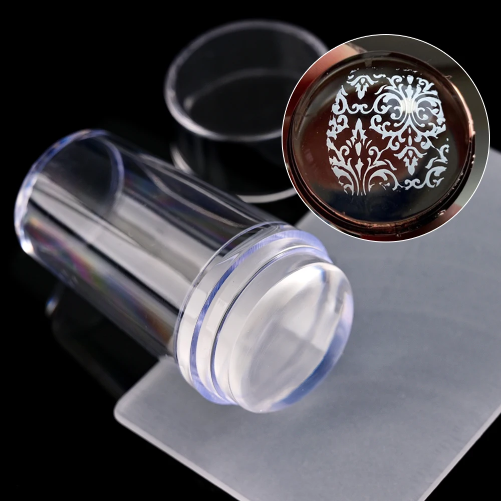 1 ชุดซิลิโคนเล็บ Stamper Scraper ชุดซิลิโคนหัวเล็บ Transfer แม่แบบการพิมพ์ชุดเล็บปั๊มแผ่น # 3