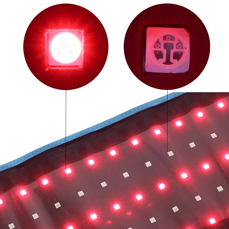 Cinturón de terapia de luz Led, dispositivo de envoltura de Lipo láser, 660nm, 850nm, cinturón de luz roja Led para terapia y pérdida de grasa,