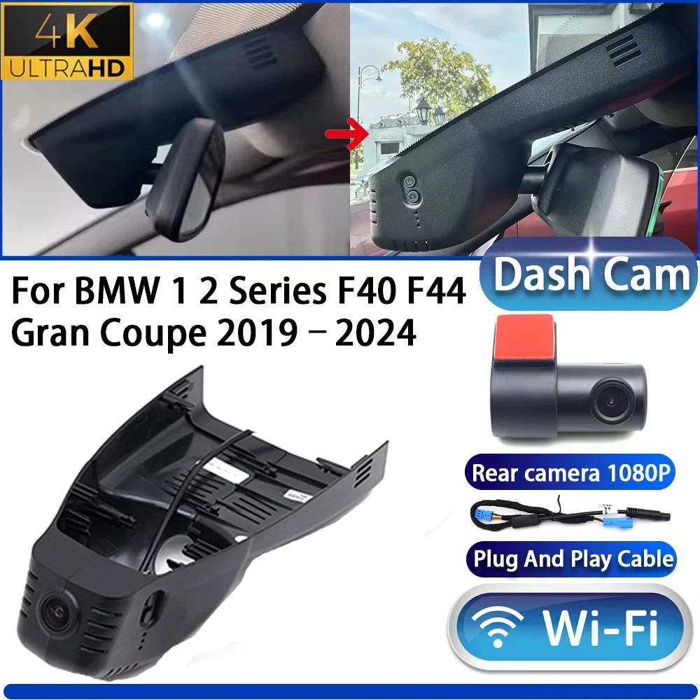 For BMW 1 2 Series F40 F44 Gran Coupe 2019–2024 Dash Cam Camera DVR 4K UHD Night Vision Wifi Plug And Play Video Recorde
