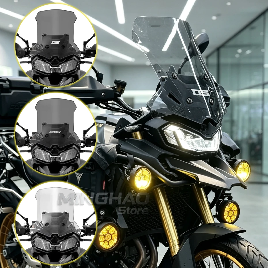 For LONCIN VOGE DS900X 900DSX DSX900 New Motorcycle Windscreens Windshield Wind Deflectors Viser Visor Smoky Gray Transparent