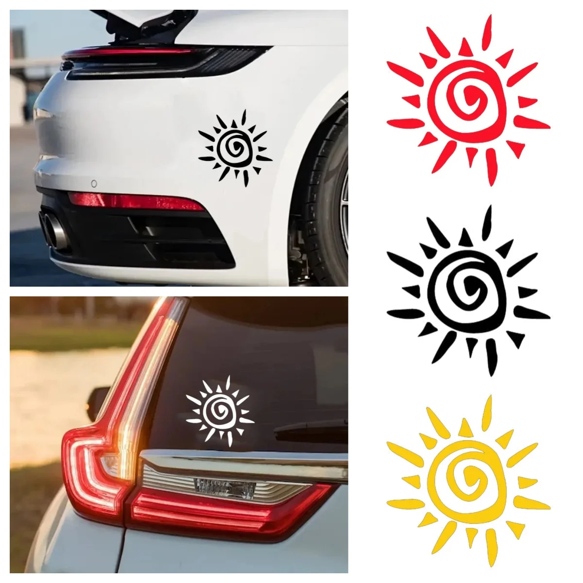 

Personality Cool Tribal Tattoo Sun Car Stickers Bumper Motorcycle Helmet Decal Vinyl Scratches Waterproof PVC Wholesale
