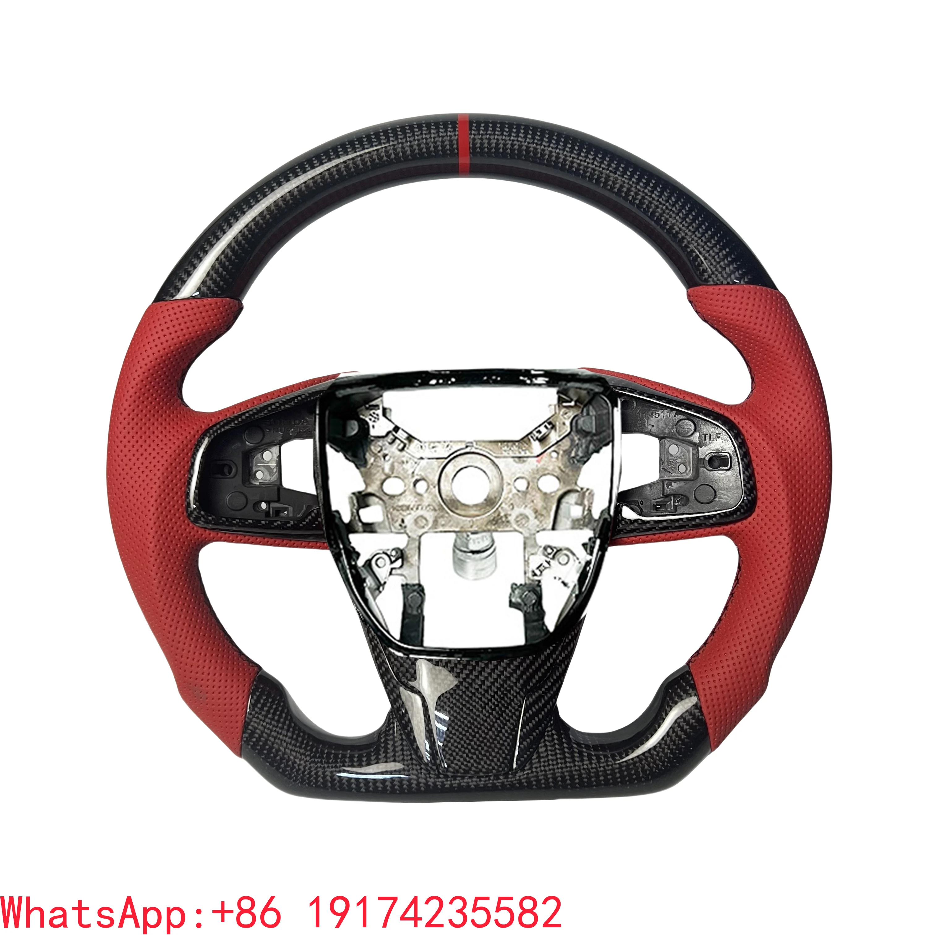 

ForFactory Direct Sale for Honda Civic Fit for XRV CRV URV Models Can Be Customized Sport Carbon Fiber(With Leather) Steering Wh