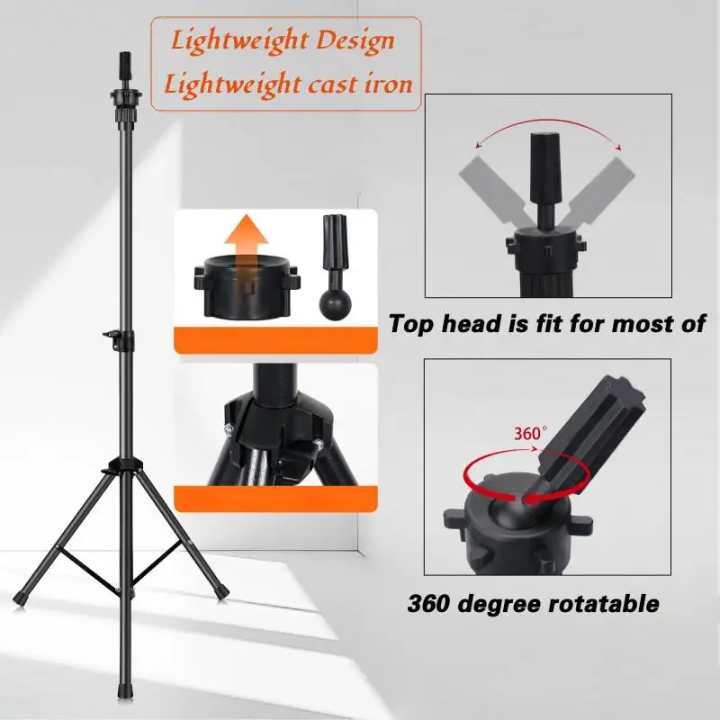 Afbeelding 7: 40 Cm-140 Cm Verstelbare Mannequin Hoofd Stand Statief Kappers Training Hoofd Stand Voor Pruiken Maken Display Salon gebruik Pruik Tool