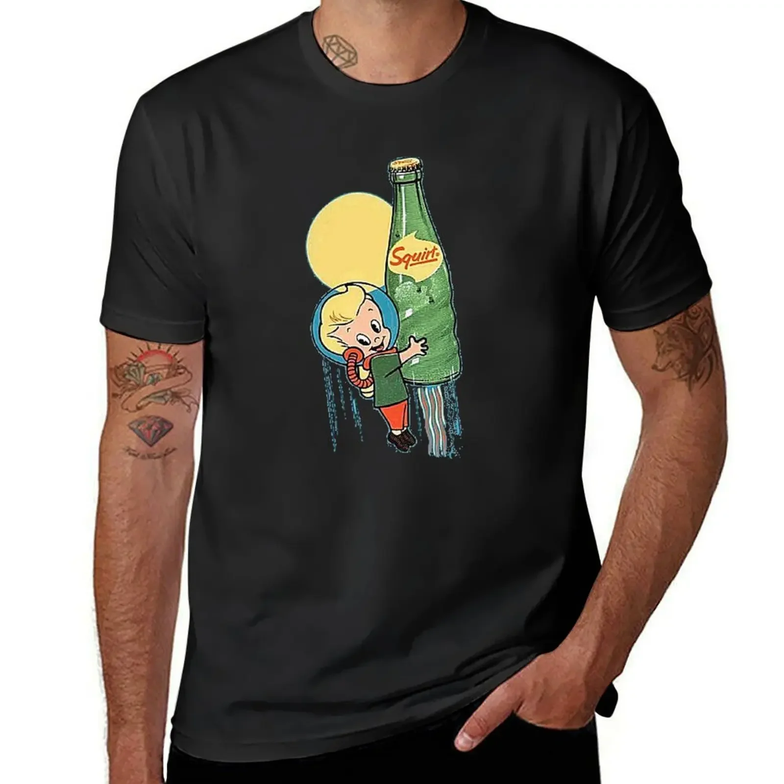 Retro Vintage Squirt Soda T-Shirt heavyweights custom t shirt mens graphic t-shirts big and tall