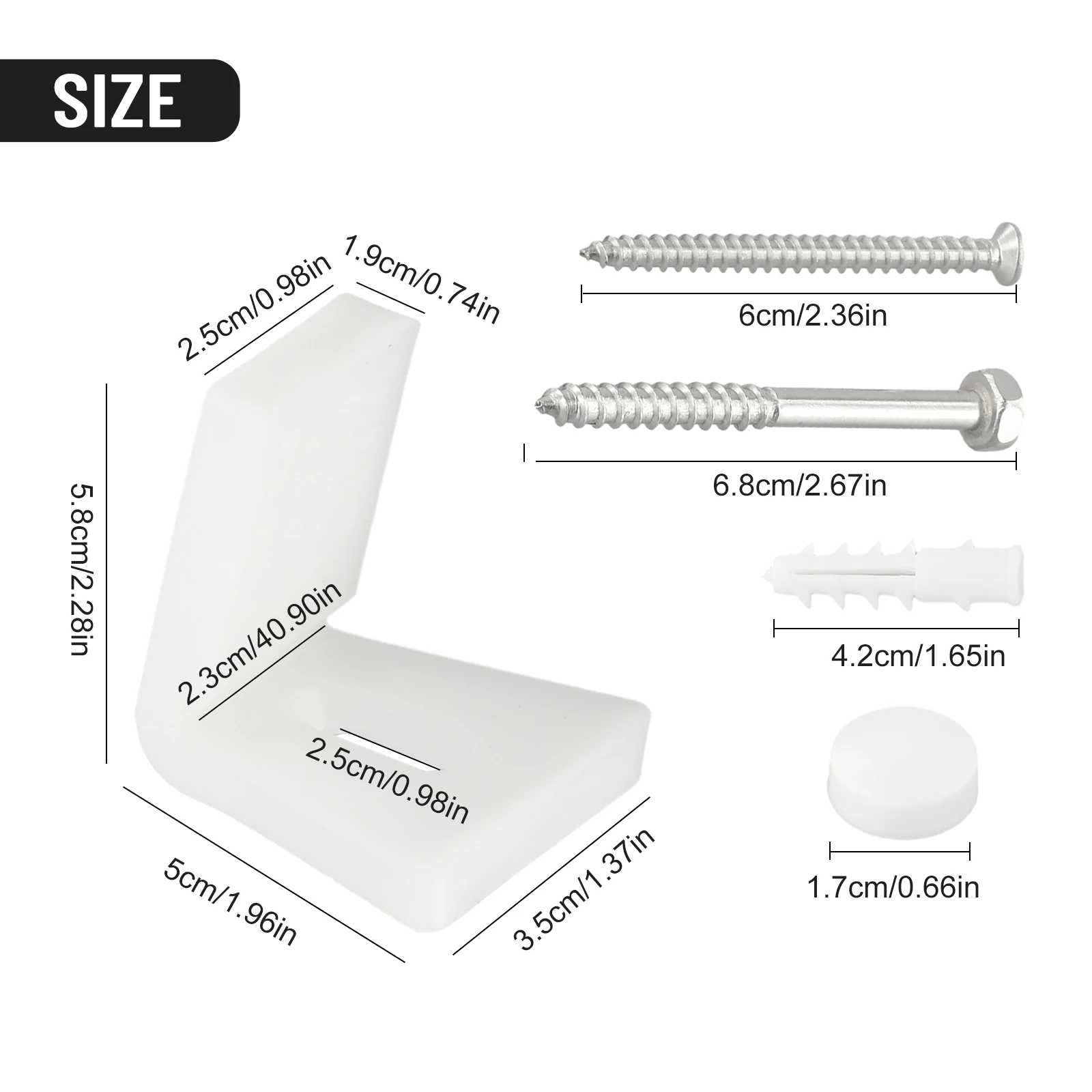 

Toilet Foot Screw Toilet L-typeside Hole Installation Fixing Bolts Kit WC Pan Securely Repairs Parts Bathroom Accessories