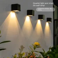 New Solar Atmosphere Wall Light Outdoor Courtyard Garden Square Night Light Sunlight Lights Waterfall Projector Home Lamp Barn