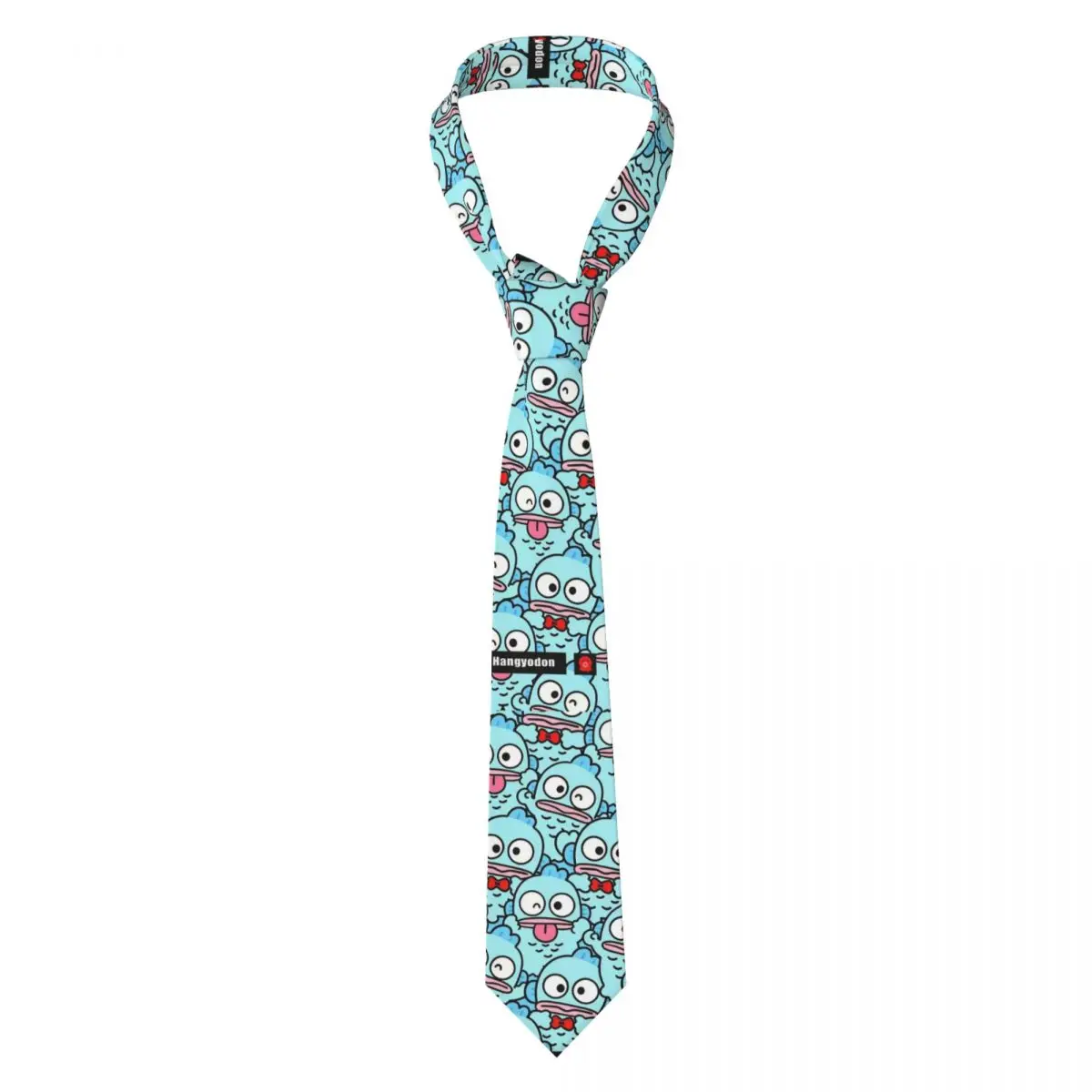 

Kawaii Hangyodon Cartoon Unisex Neckties Skinny Polyester 8 cm Classic Neck Ties for Men Daily Wear Cravat Wedding Accessories