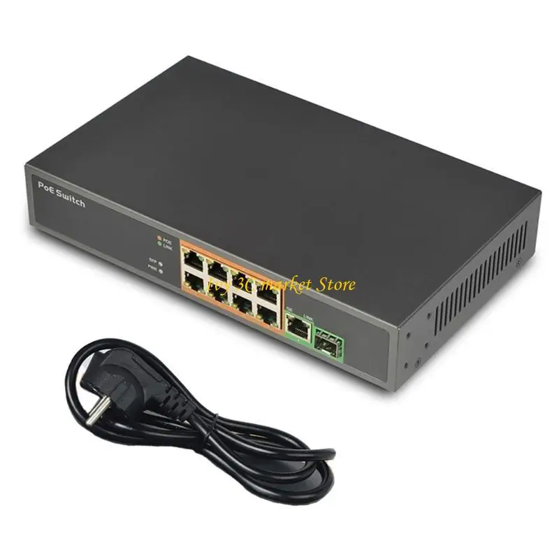D7YC 10 Port Gigabit Ethernet Smarter Switching PoE Energy Excers for Office