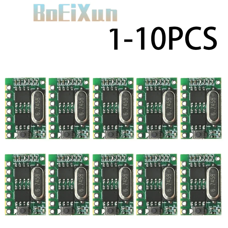 1-10PCS Wireless Remote Control Receiving Module 315/433MHz Learning Code 4 Switch ASK with Decoding Remote Control Lifting