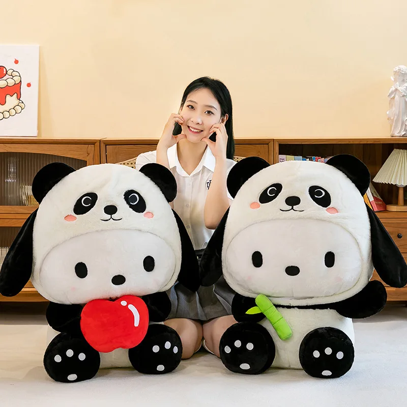 Sanrio Plush Stuffed Panda Pacha Dog Soft Children's Companion Gift Plush Pillow Girl Cloth Doll Birthday Gift Christmas Gift