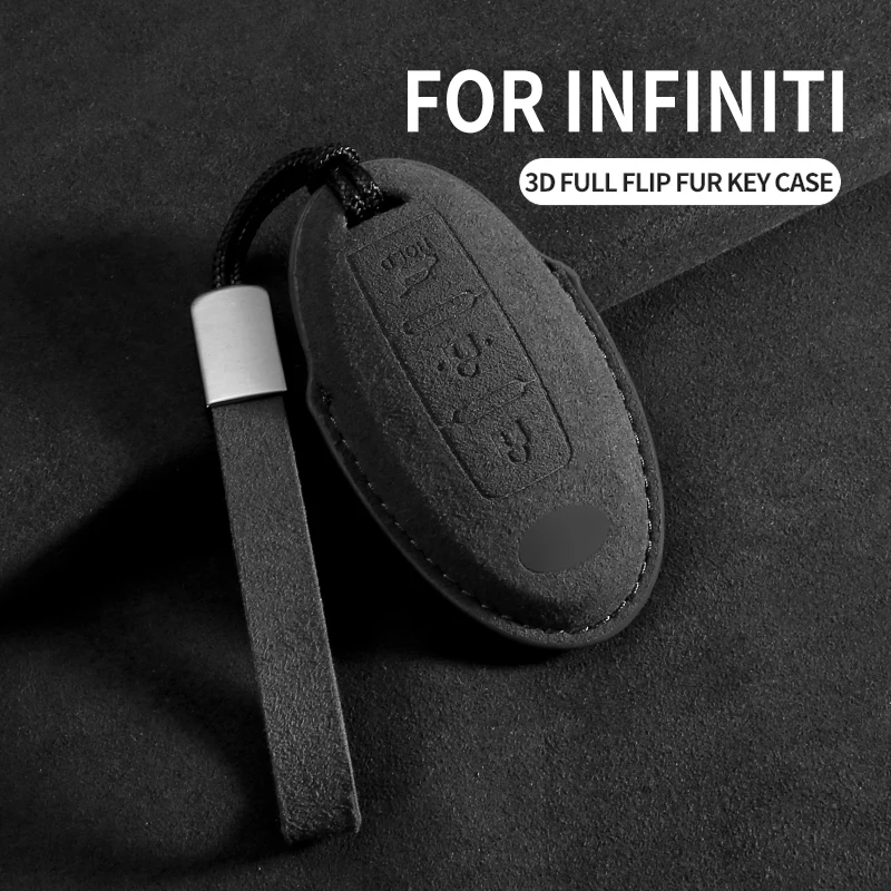 

Для Infiniti Q50 Q60 Q70 QX50 QX60 QX70 G25 EX FX JX35 FX25 FX35 EX35 FX37 JX35 Замшевый автомобильный чехол для дистанционного ключа, аксессуары для брелока
