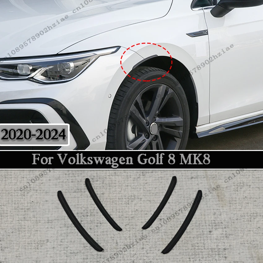 4pc Auto Kotflügel Rad Augenbraue Aufkleber Verlängerung Breite Arch Protector Für Volkswagen Golf Mk8 2020-2024 Universal ABS Kotflügel Flares – Detail 5