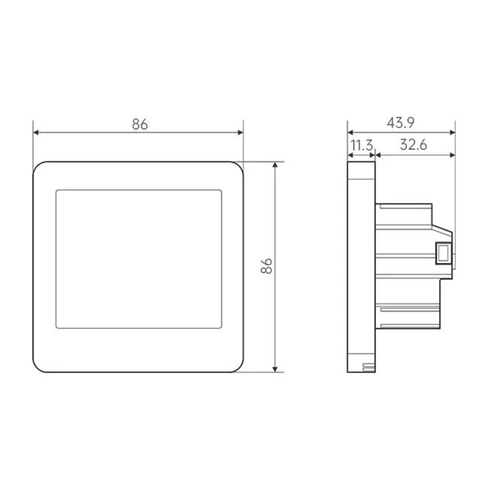 Electric Floor Heating Thermostat 16A with Automatic Temperature Regulation and LED Indicator for Optimal Heating Performance