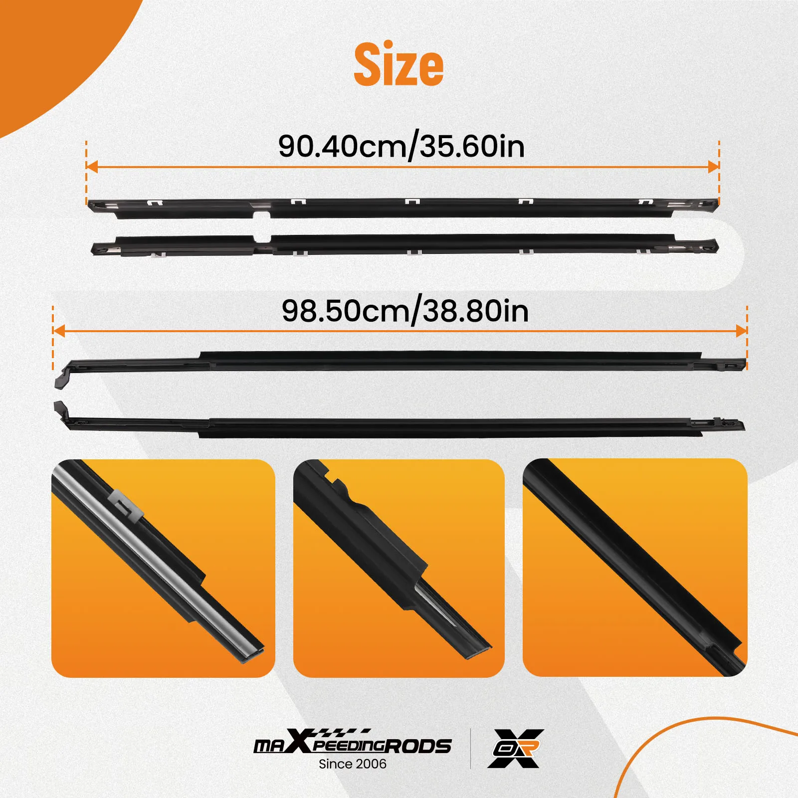 

Door Belt Molding Weatherstrip Set For Toyota Corolla Eighth generation 1995–02