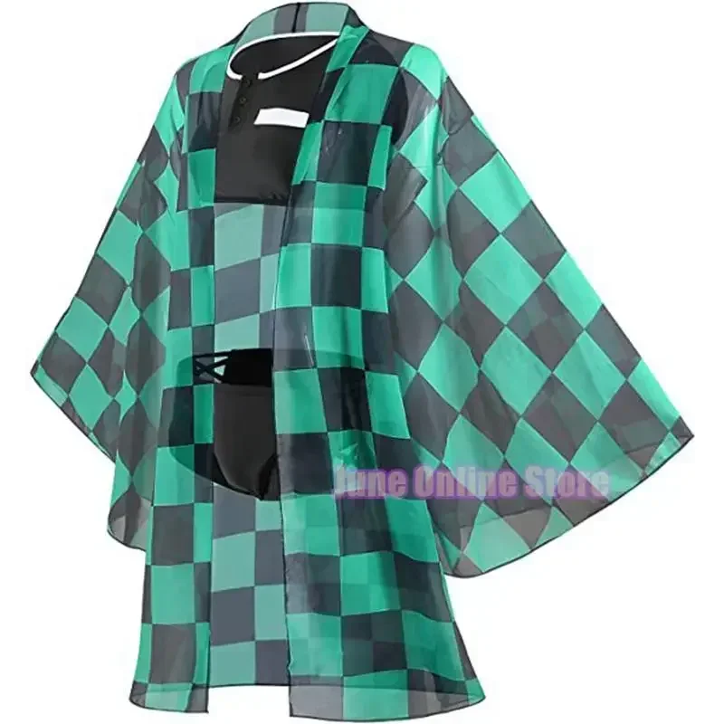 Anime Demon Slayer Shinobu Kocho Cosplay Costumes Beach Summer Swimsuit Kimetsu No Yaiba Kimono Kamado Nezuko Bikini for Women