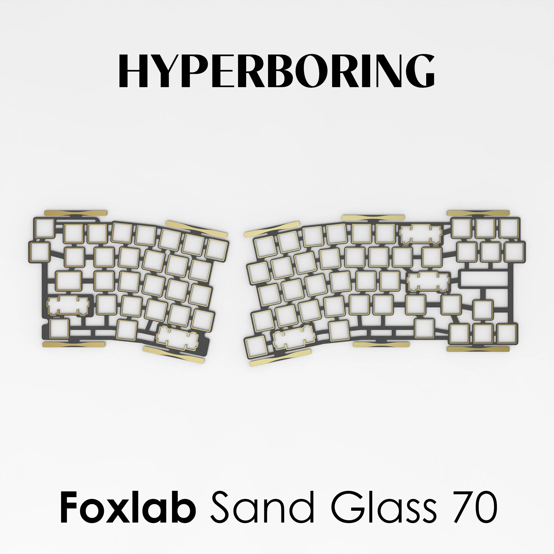 

Foxlab Sand Glass Ergo 70 keyboard PC PP FR4 plate ( Plate-mounted type )