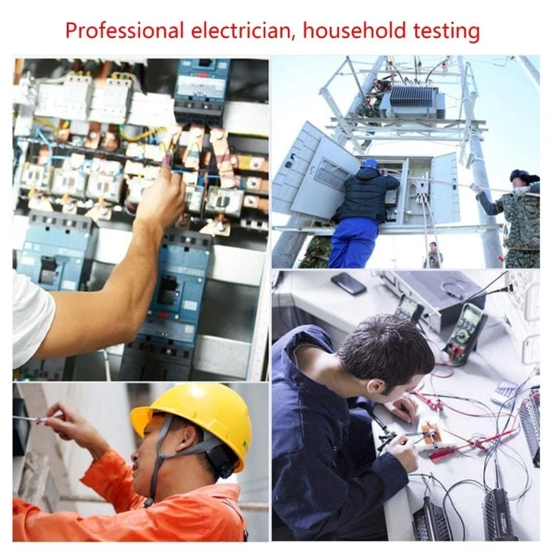 مشقوق مفك اقلام الفحص الكهربائي جهاز قياس الجهد الكهربائي التيار المتناوب 100-500 فولت فاحص التيار شفافة والسلامة 10 قطعة/الوحدة