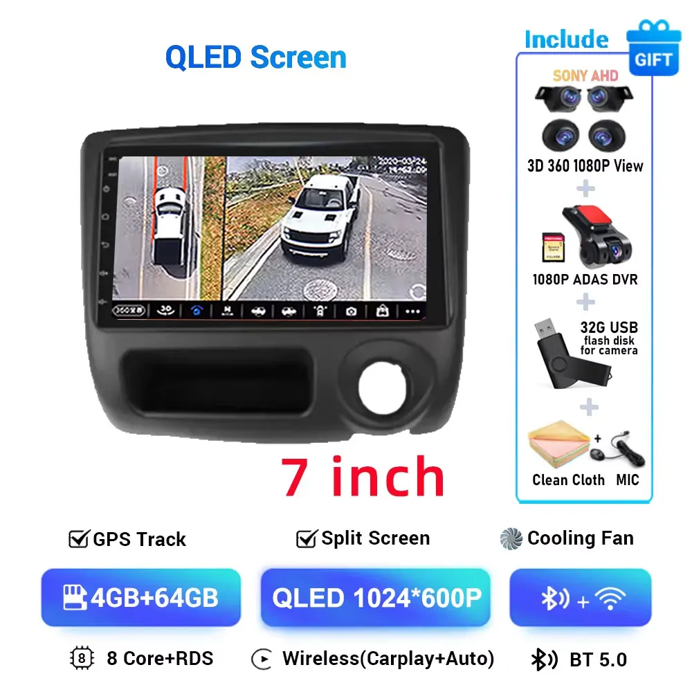 7 Inch Android 15 Autoradio Voor Toyota Vitz XP10 Yaris Platz Echo 1999-2005 Stereo Auto Carplay Autoradio GPS Navigatie DSP