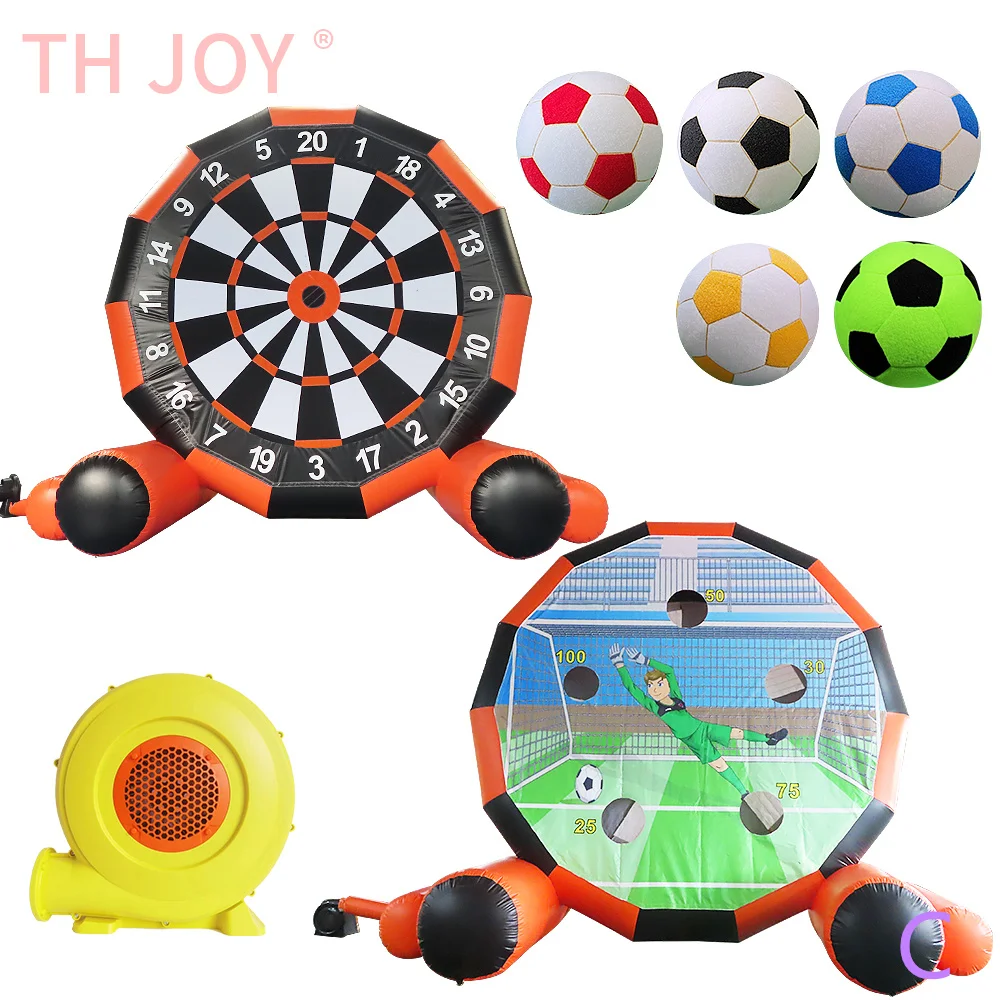 fast air shipping to door!outdoor giant inflatable soccer dart board, two sides PVC dart inflatable sport games with balls