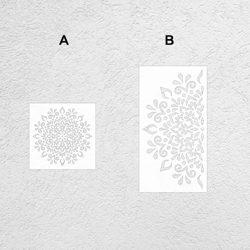 50cm - 90cm Stencil For Painting Wall Decor Template To Paint Decors Furniture Makers Brick Mandala Big Round Flower S495