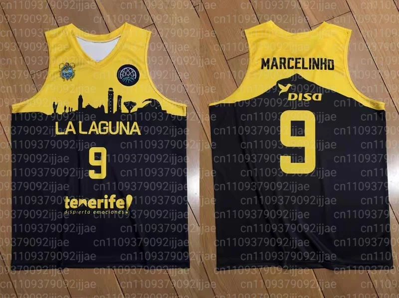 2026 Spanien Teneriffa ACB Basketball Heimtrikot Neuankömmling 3D-gedrucktes Schnelltrocknendes Heim- und Auswärtstrikot T-Shirts Familien-Set – Detail 5