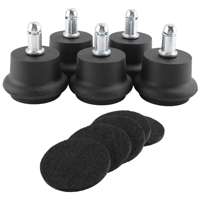 

ABAH-15Pcs Bell Glides Replacement Office Chair Or Stool Swivel Caster Wheels To Fixed Stationary Castors, Chair Wheels