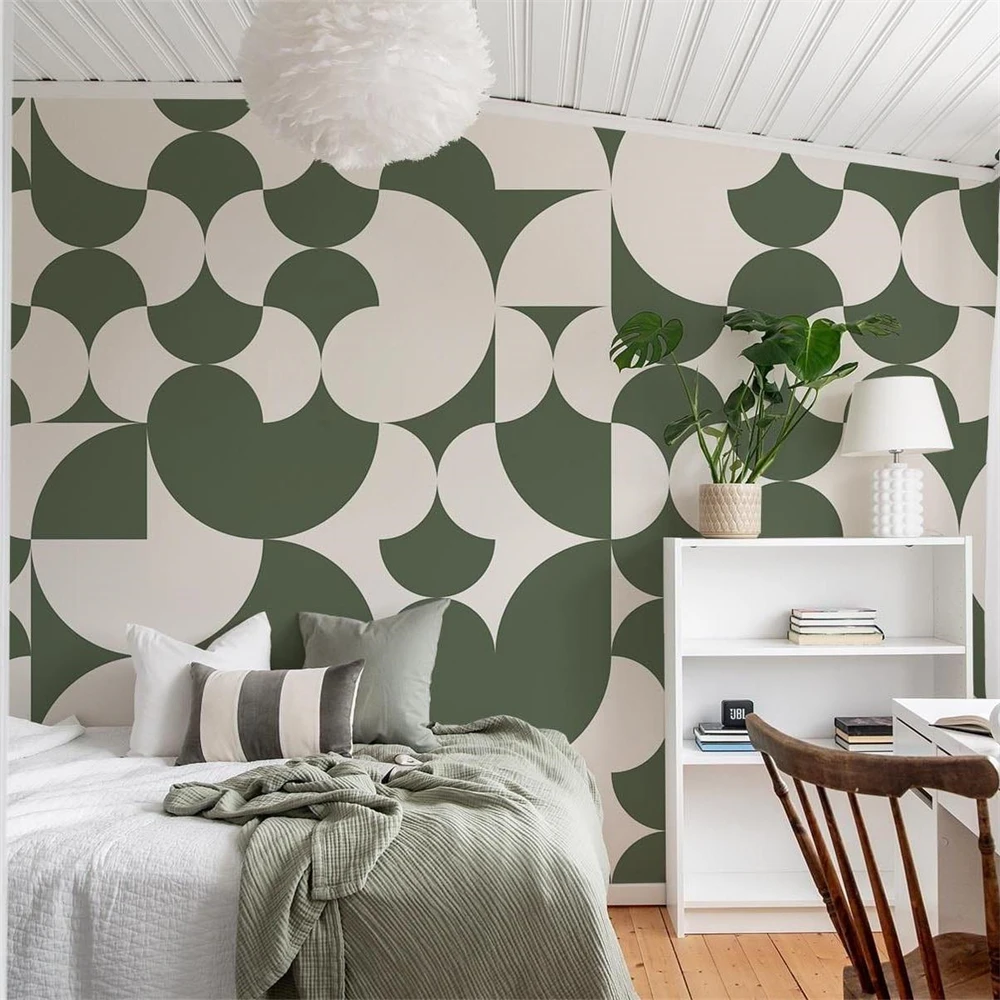 Custom Custom European geometric mural bedroom background modern wallpaper living room environmentally friendly mural wallpaper