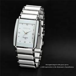 Montre-bracelet carrée en céramique pour hommes et femmes, montre de loisirs pour couples, étanche, marque de haute qualité, mode classique