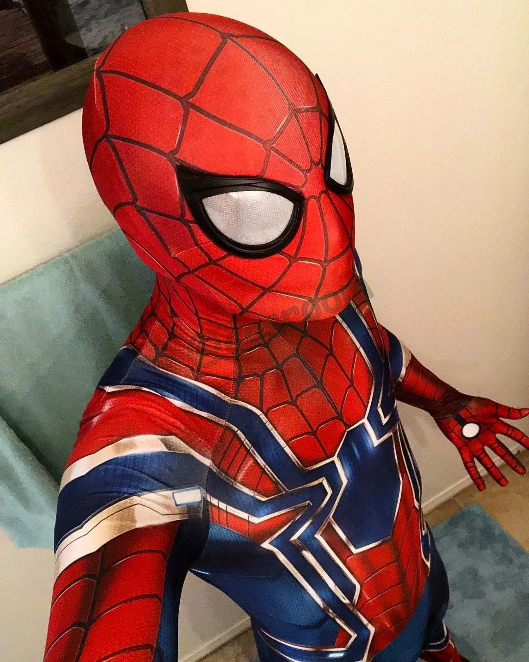 Spiderman Far From Home Cosplay Zentai Suit 3D Printed Bodysuit Iron Spiderman Costume for Adult Halloween Costume Jumpsuit