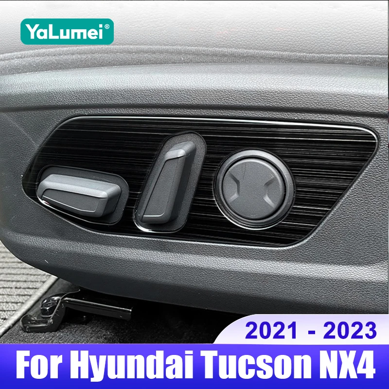 

For Hyundai Tucson NX4 2021 2022 2023 Hybrid N Line Car Seat Adjusting Switch Panel Cover Trim Sticker Accessories