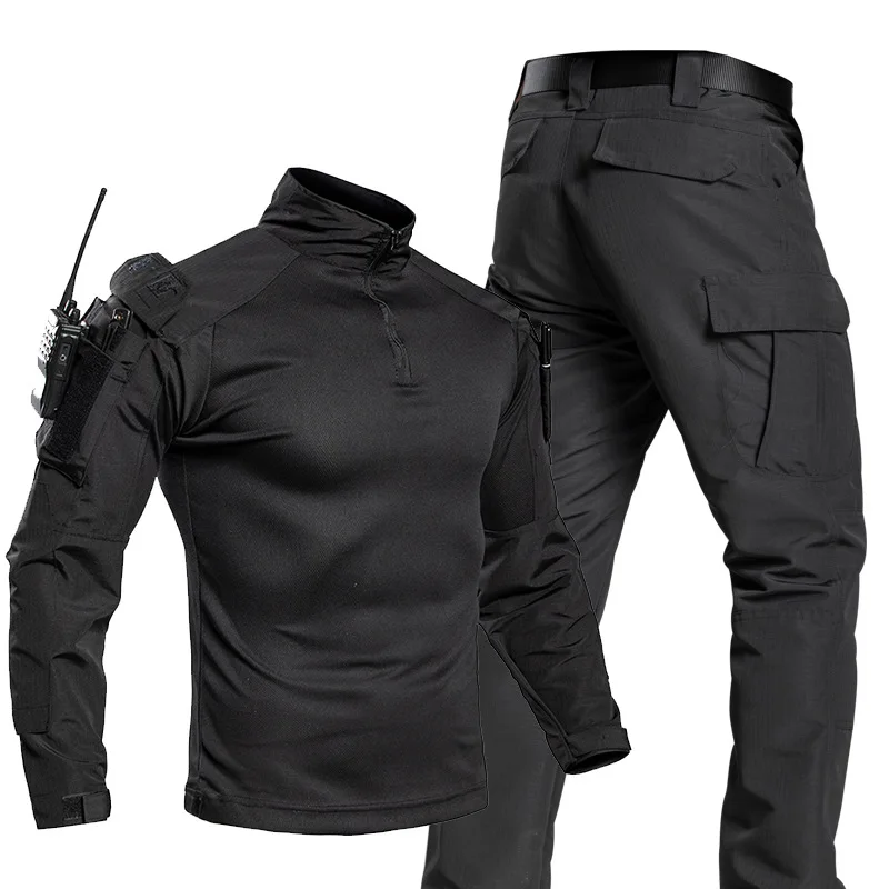 2026 Herren US Militär Tarnanzug Froschanzug Langarm Taktisches Zweiteiler-Set Schnelltrocknend Atmungsaktiv Outdoor-Training Kampfuniform Großhandel – Detail 5