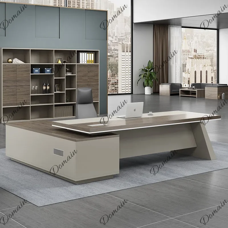 UY Modern Executive Desk Set Office Table Computer Desk Manager Workstation with Drawers H
