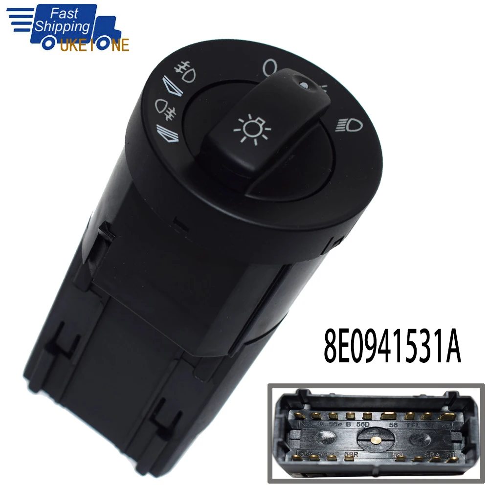 8E0941531 For Audi A4 Avant Cabriolet B6 B7 2000-2008 Headlight Fog Light Control Switch 8E0941531A 8E0941531C Car Accessories