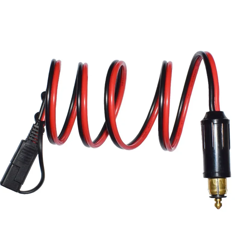 14awg 90cm din hella powerlet plug para sae adaptador conector para bmw motocicleta com sae polaridade reversa adaptador conectores