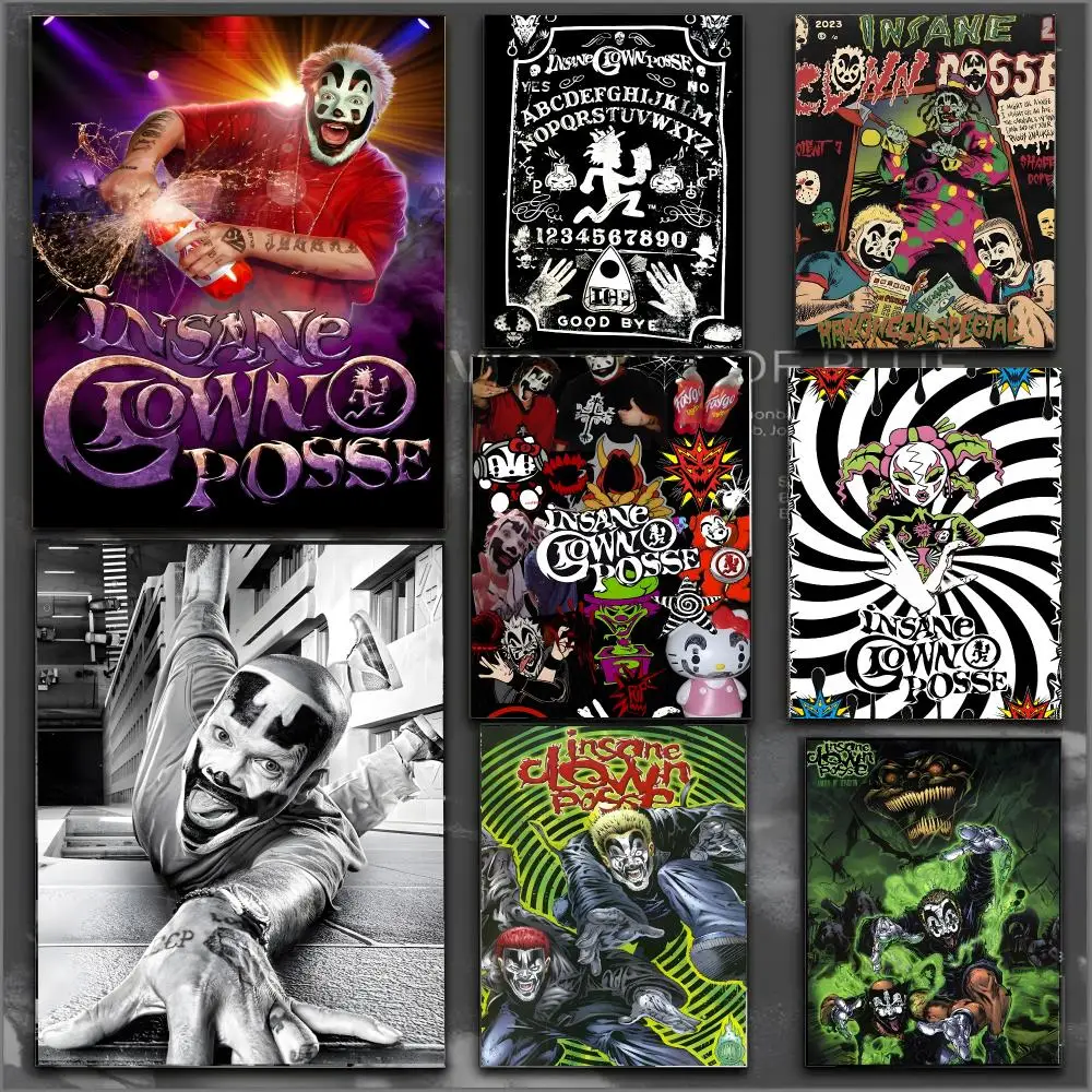 ICP Insane Clown Posse Retro Punk Poster Poster Modern Aesthetic Wall Art Print Minimalist Bedroom Living Room Home Decor Gift