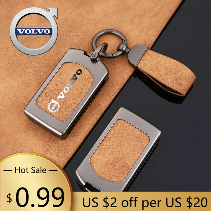 

Колпаки ступиц из сплава Zine, кожаный чехол для дистанционного ключа автомобиля, защитный чехол для Volvo XC60 XC40 XC90 S90 V60 S60 V90 C40 Polestar 1 2
