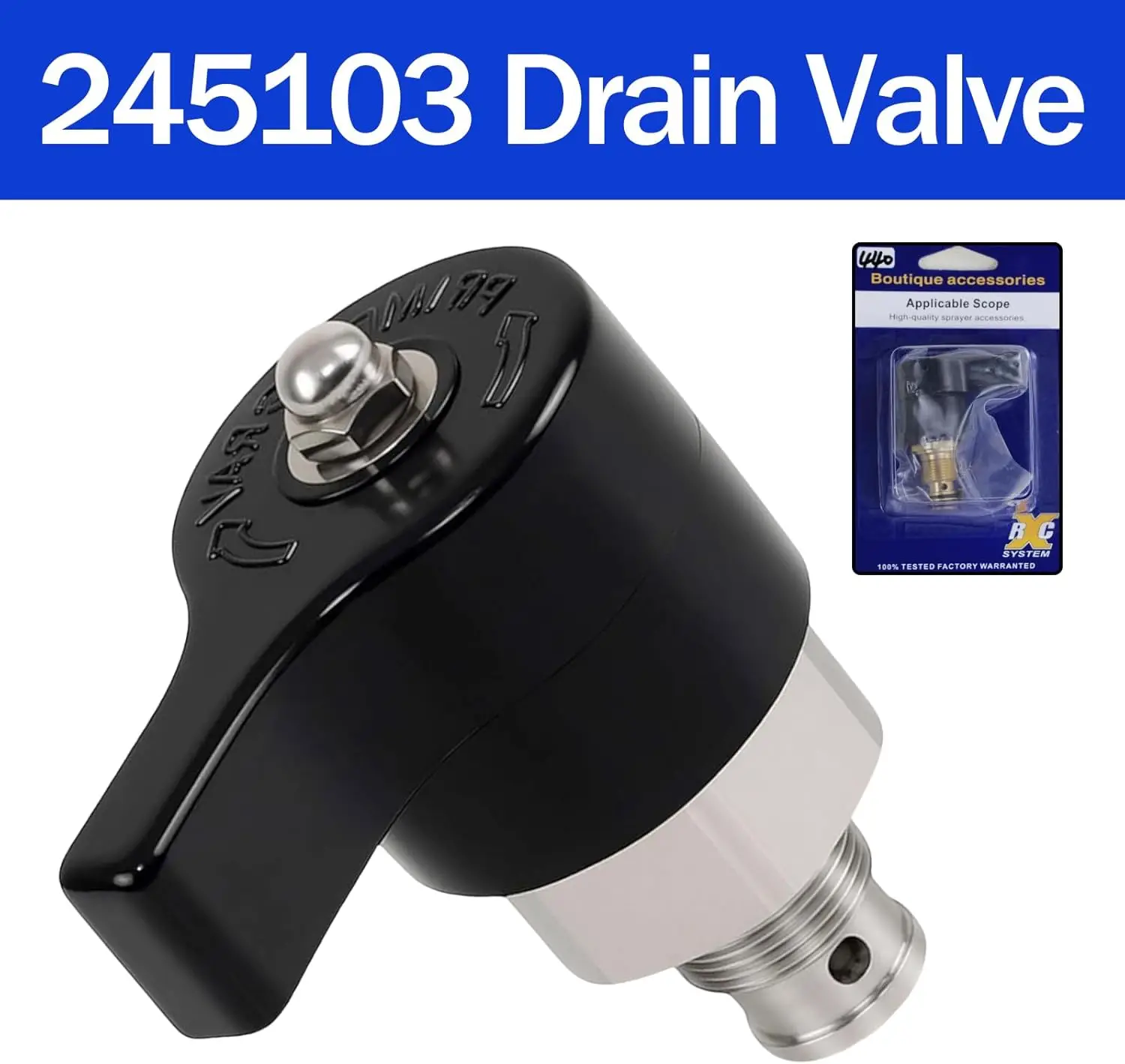 245103 Drain Valve Replacement - Stainless Steel Airless Sprayer Valve Fit for Graco 5900, 7900, 833 Sprayers | & Rust-Proof