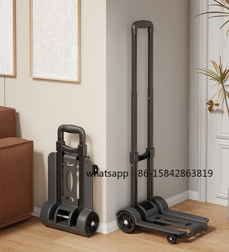 Household Portable Trolley, Foldable, Luggage Truck, Grocery Shopping and Express Pickup Trolley