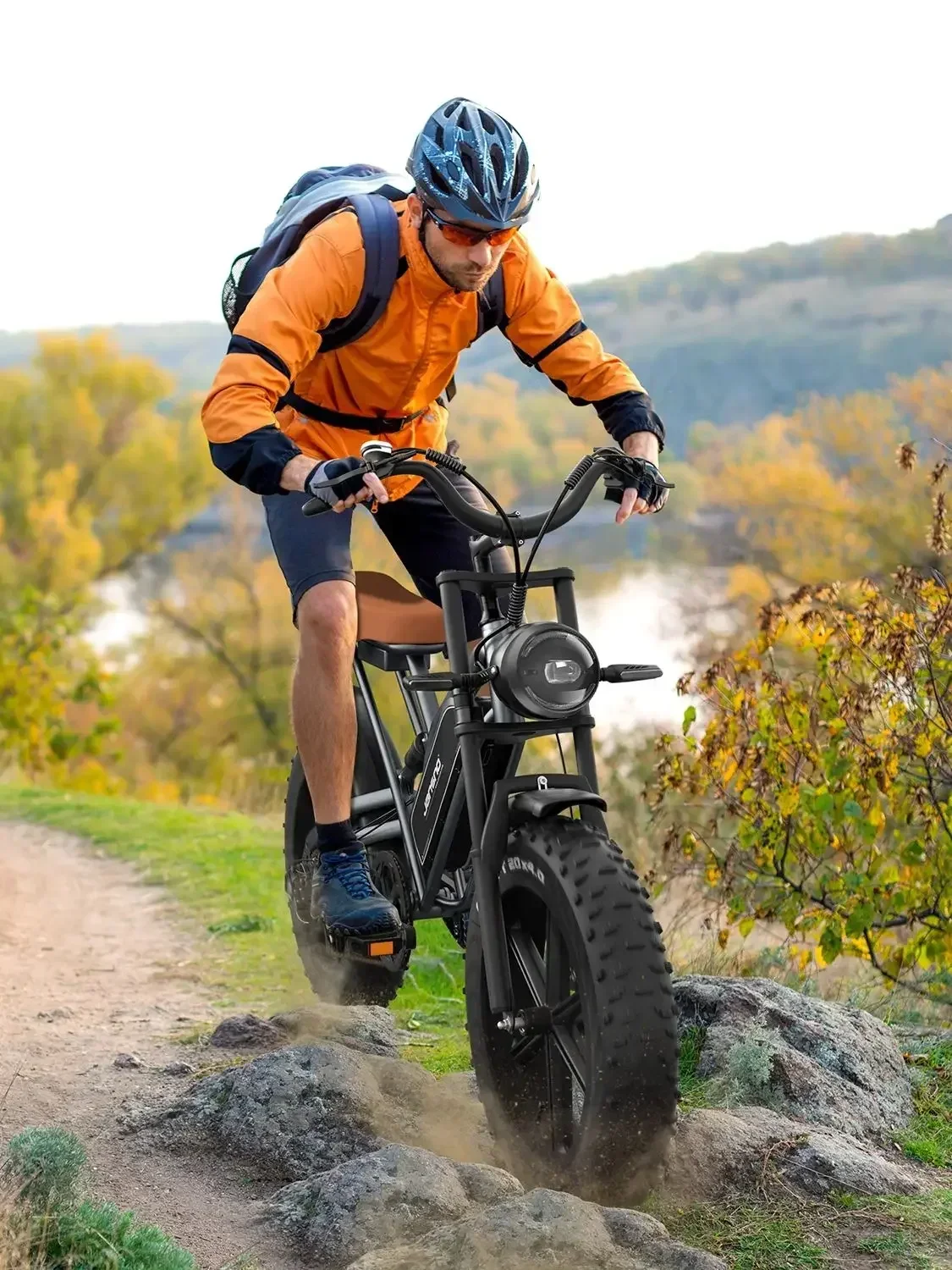 AliExpress JANSNO Jansno ebike X50 Adult Electric Bicycle 1000W Men's E-Mountain Bike 48V 17AH Battery 20 Inch Fat Tire Off-Road Electric Bicycle