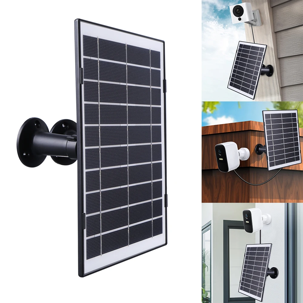30W Solar Panel for Security Camera USB-C/DC5521 Camera Solar Panel Charger Waterproof 360Degree Adjustable For EufyCam/Wyze Cam