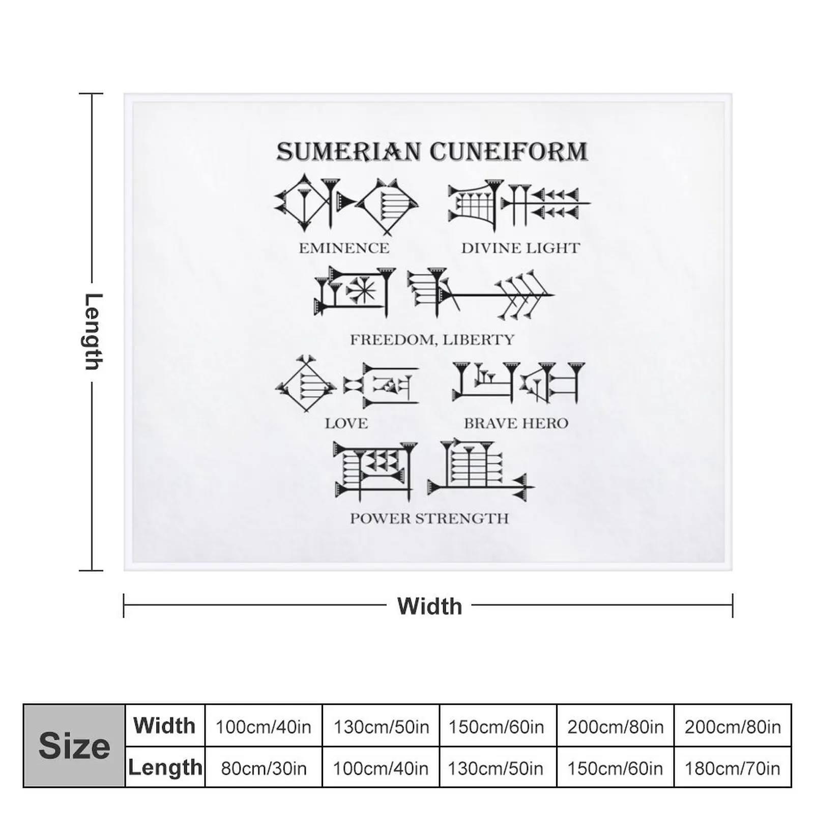 Sumerian Cuneiform Script Throw Blanket Luxury Thicken Decorative Sofas Cute Designers Blankets