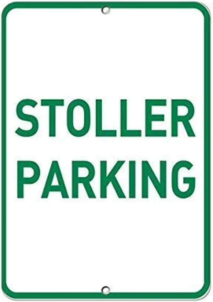 Y1,Metal Deco Sign es Stroller Parking Style 1 Aluminum Metal Tin Plate